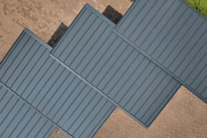 Carport Ansicht von oben mit blickdichter Eindeckung aus Alu Copyright Andreas Tauber