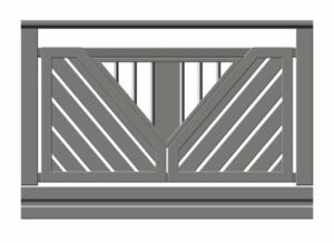 balkon alu classic hahnenkamm rendering
