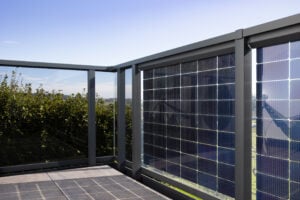 solarbalkon optimus innenansicht mit klarem glas