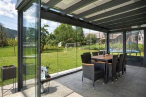 sommergarten alu glas toscana mit schiebeelementen
