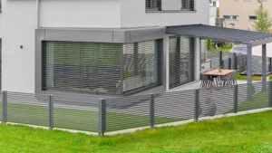 zaun alu diritto garten mit ueberdachung terrasse