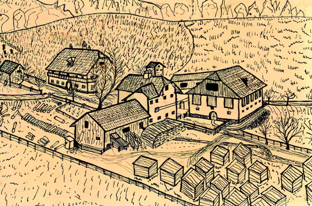 Firma Leeb als Sägewerk im Jahre 1906