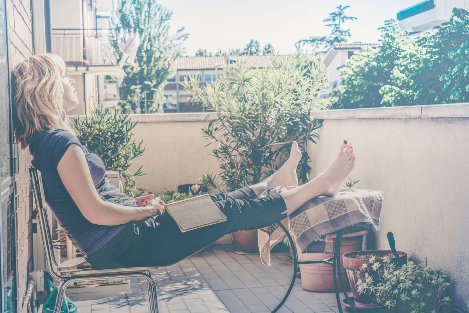 Relaxen am eigenen Balkon