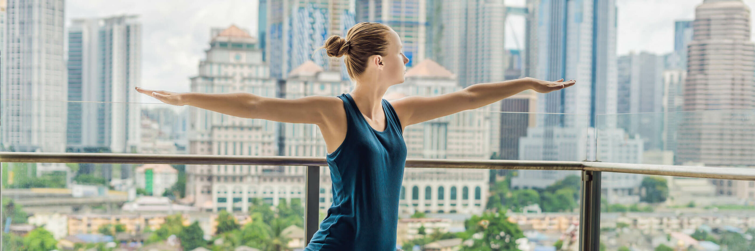 Yoga am Balkon