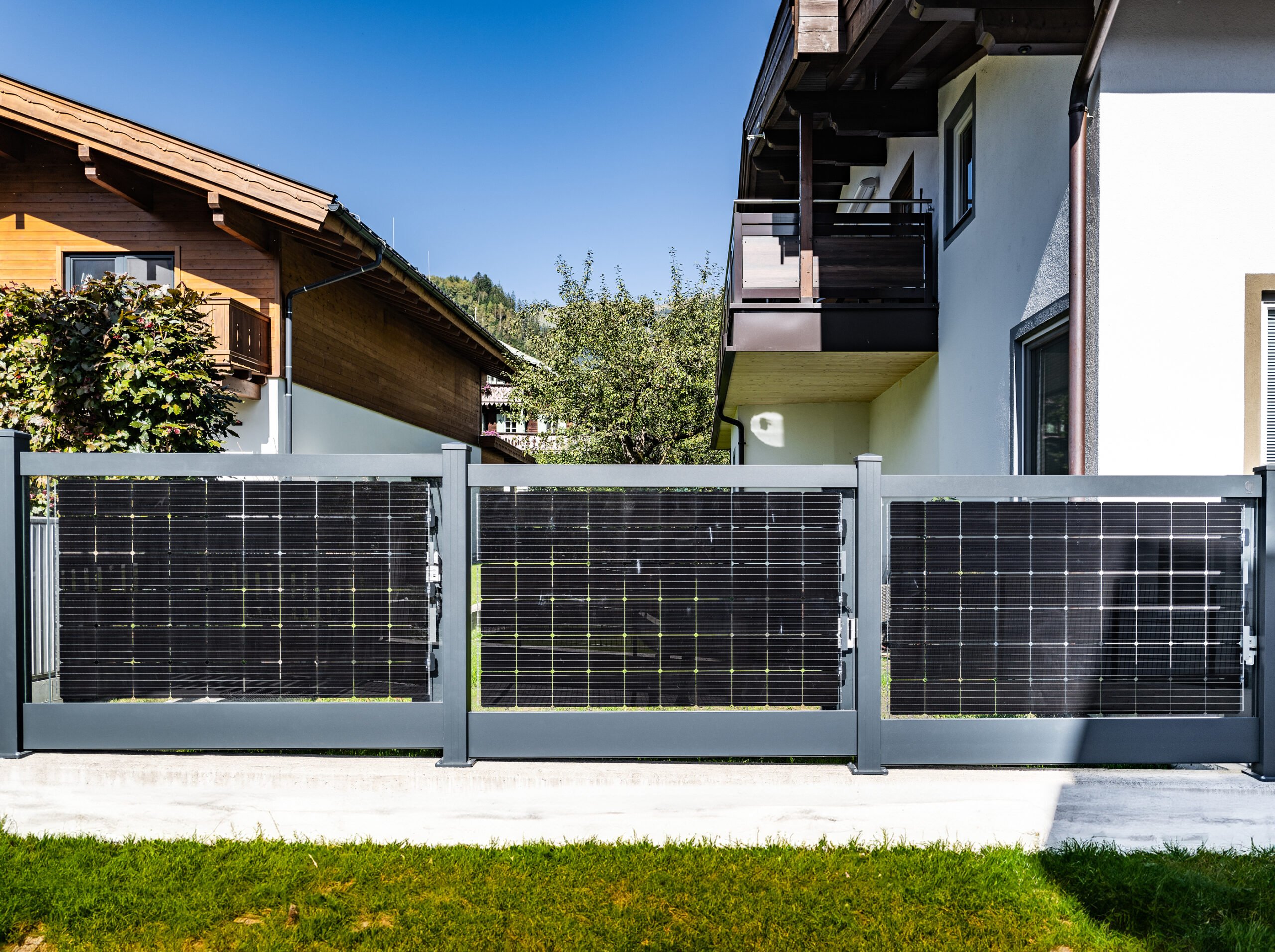 ästhetische Zaun Solaranlage