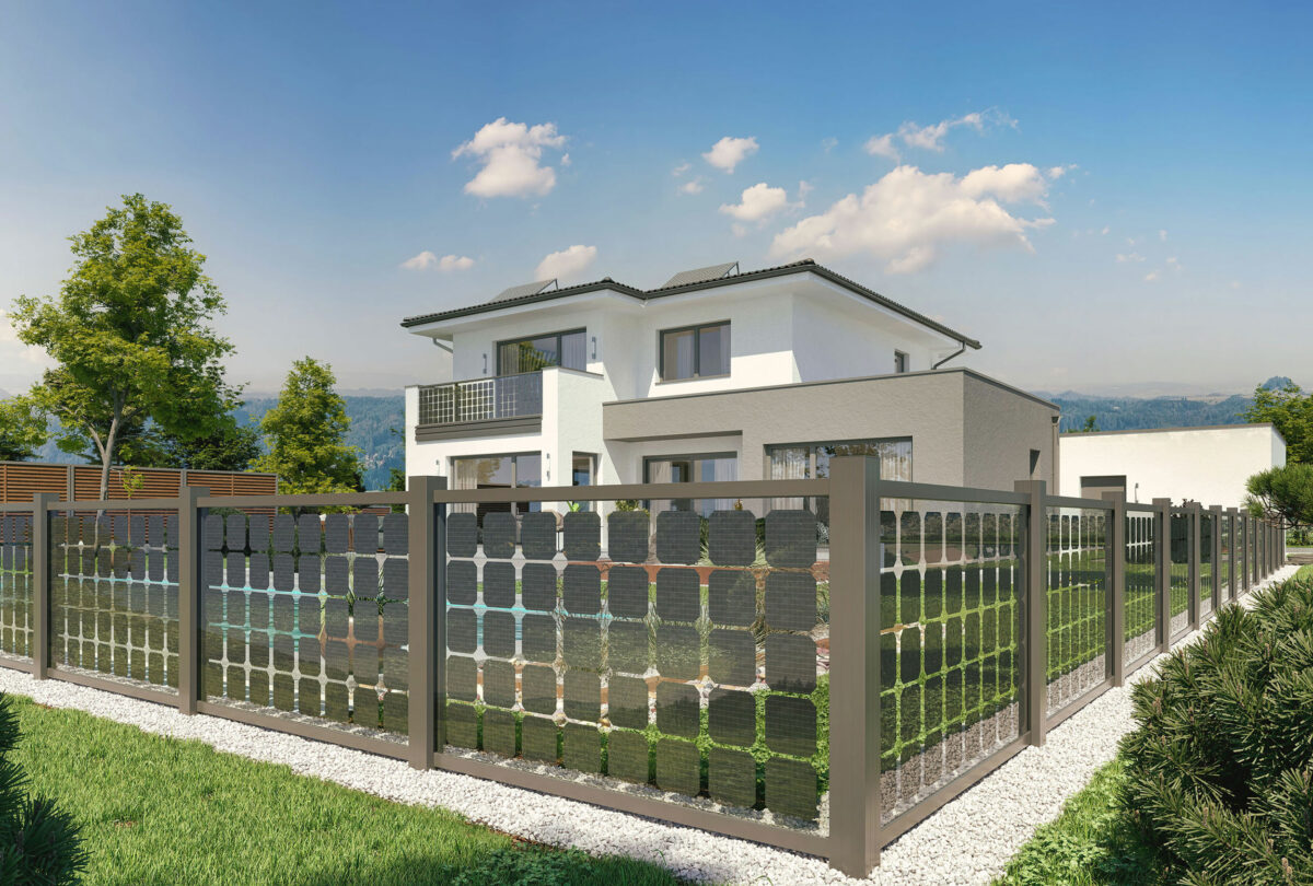 Solar Zaun » Aluzaun mit PVModulen Leeb Balkone
