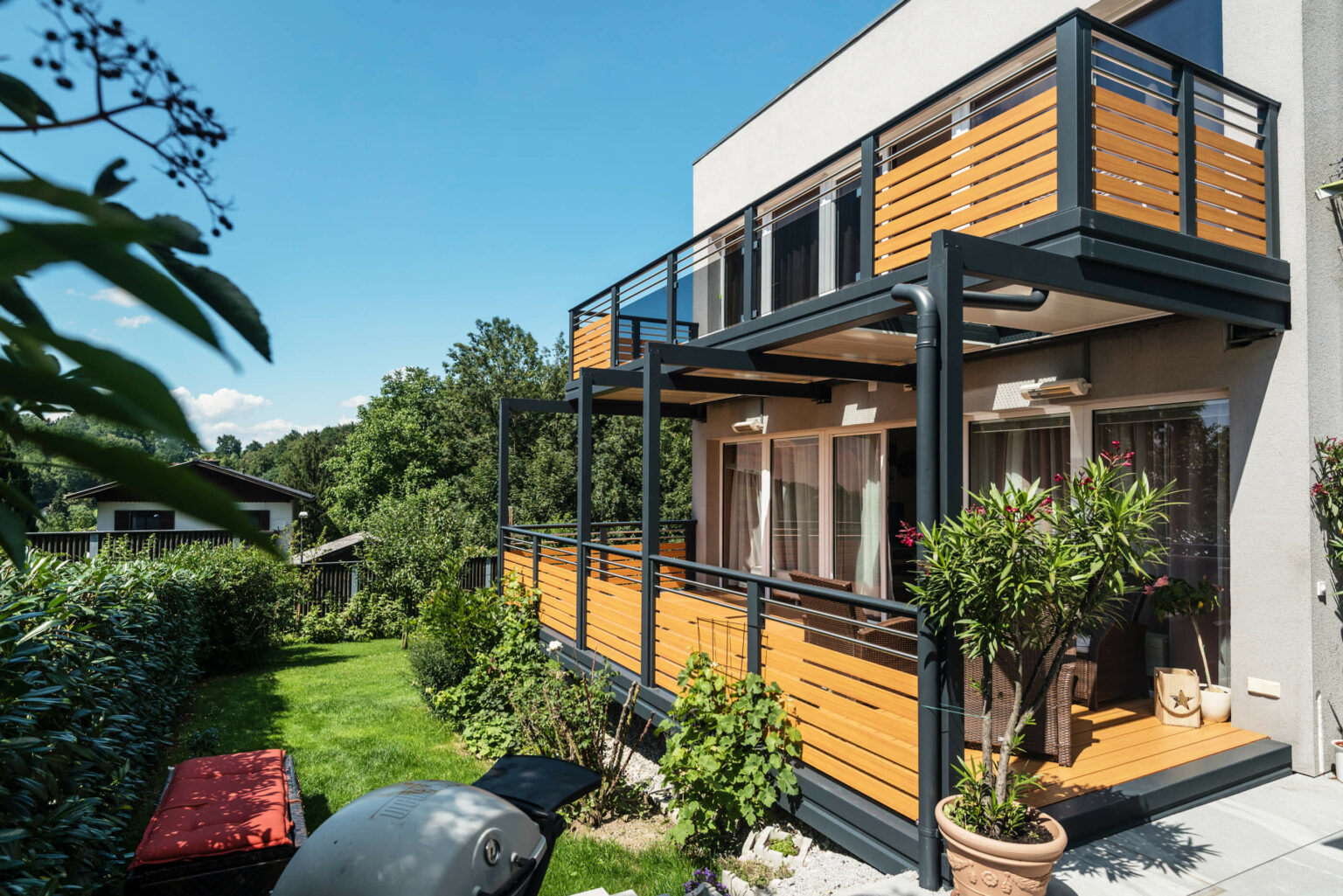 Holzoptik Balkone, Zäune & Co aus Alu in Holzoptik Leeb Balkone