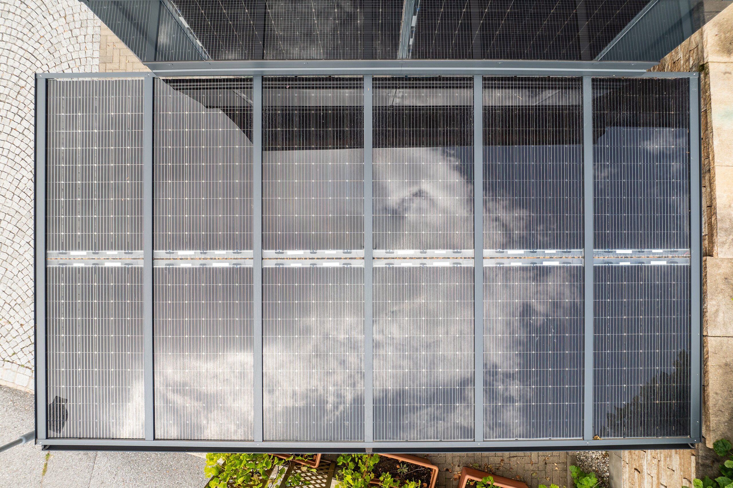 Solarcarport (Ansicht von oben)