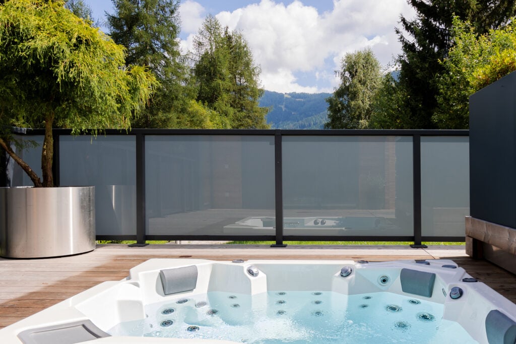 Leeb alu balkon mit grauglas poolterrasse balkonien