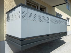 alubalkon handa mit blechfuellung