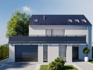 Yama Balkongeländer mit Alu Sprossen zweilagig für besonderen Tiefeneffekt - Umlaufbalkon