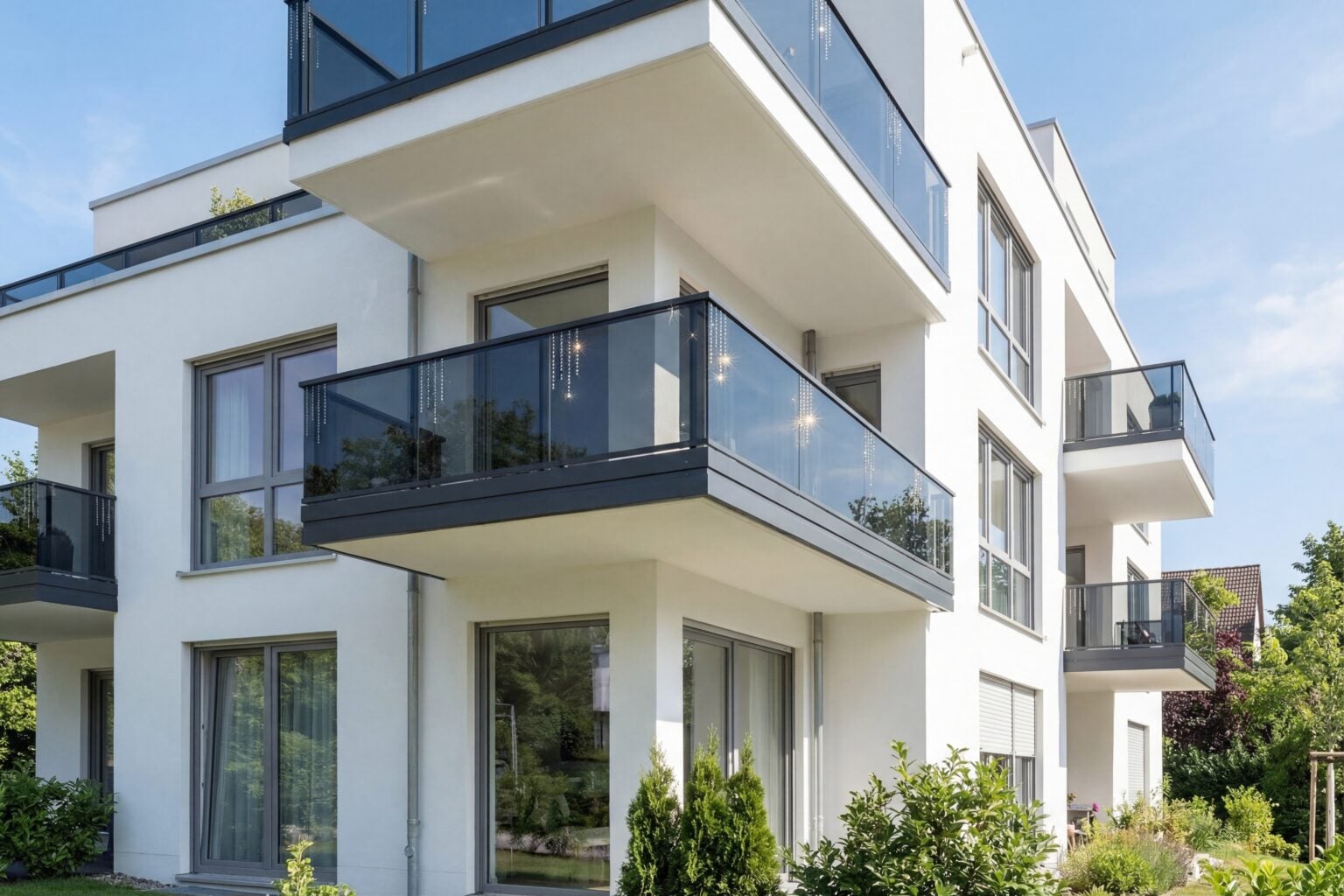 Balkongelaendermodell kristallregen alu glas verziert mit kristallen von swarovski®️ 2