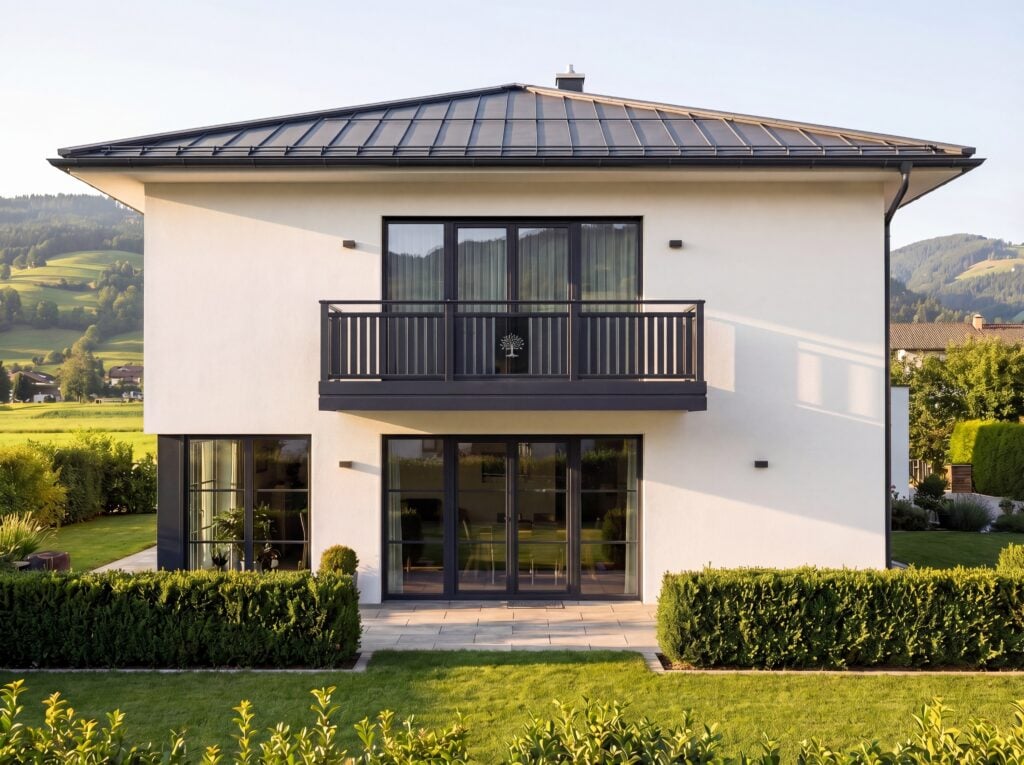 Balkongelaendermodell leebensbaum alu glas verziert mit kristallen von swarovski®️